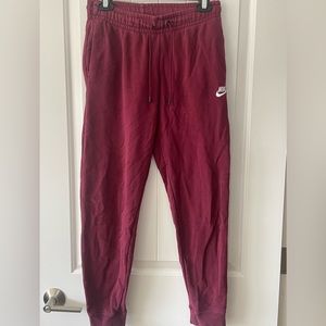 Maroon Nike sweatpants. Great quality. Comfy.